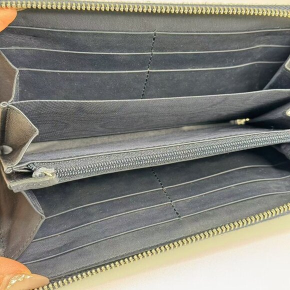 Gucci Navy Bule Leather Zip Around Wallet - Picture 7 of 7